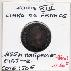Liard de France 1695 N Montpellier Louis XIV pièce de monnaie royale