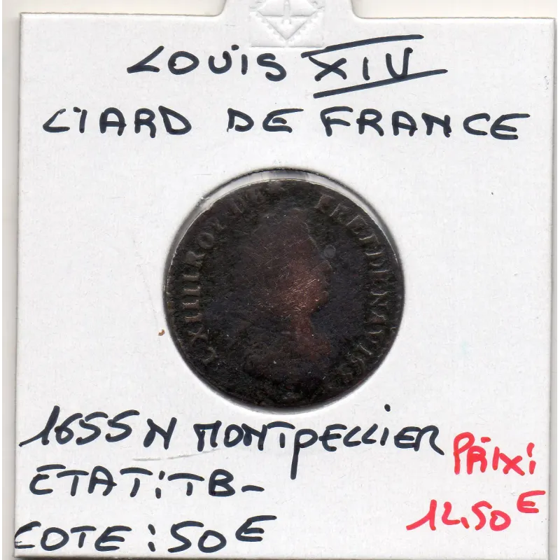 Liard de France 1695 N Montpellier Louis XIV pièce de monnaie royale Liard de France 1695 N Montpellier Louis XIV pièce de monnaie royale