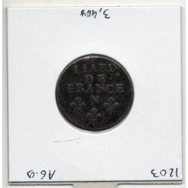 Liard de France 1695 N Montpellier Louis XIV pièce de monnaie royale
