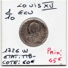 1/10 Ecu aux branches d'olivier 1726 W Lille TTB- Louis XV pièce de monnaie royale