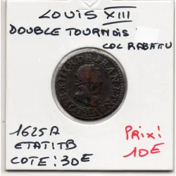 Double Tounois 1625 A Paris Louis XIII pièce de monnaie royale