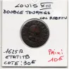 Double Tounois 1625 A Paris Louis XIII pièce de monnaie royale