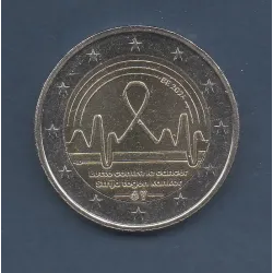2 euro commémorative Belgique 2024 Lutte contre cancer pièce de monnaie €