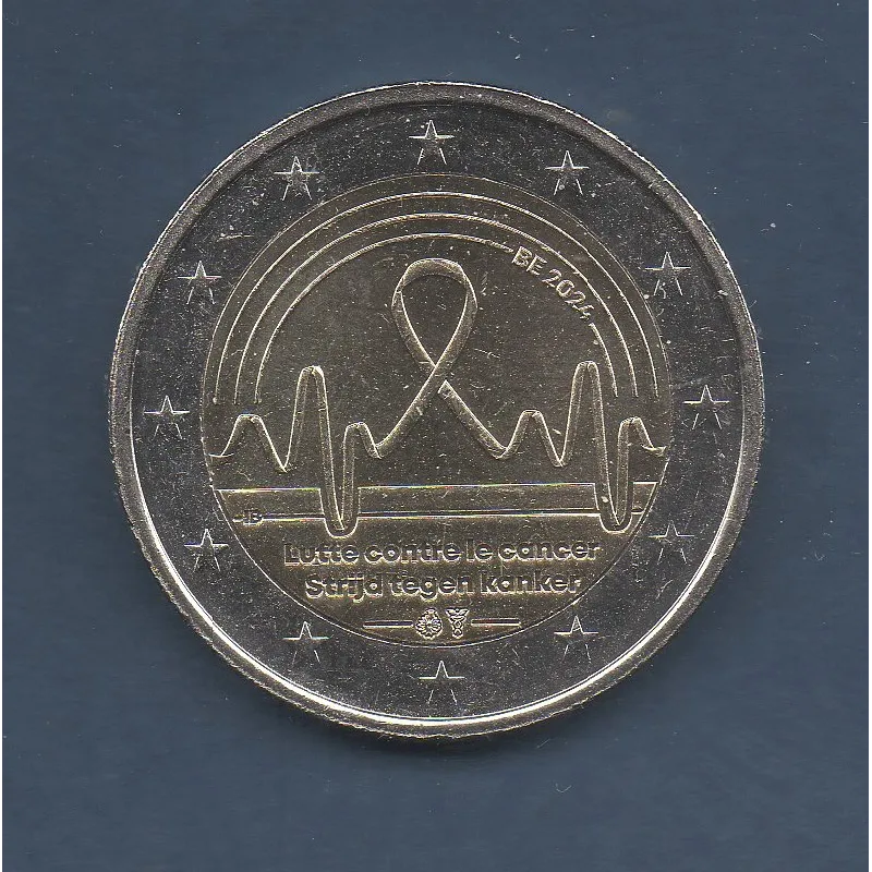 2 euro commémorative Belgique 2024 Lutte contre cancer pièce de monnaie € 2 euro commémorative Belgique 2024 Lutte contre cancer pièce de monnaie €