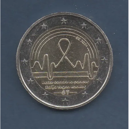2 euro commémorative Belgique 2024 Lutte contre cancer pièce de monnaie €
