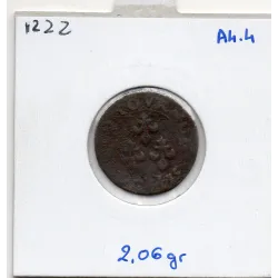 Double Tounois 1614 D Lyon B+ Louis XIII pièce de monnaie royale