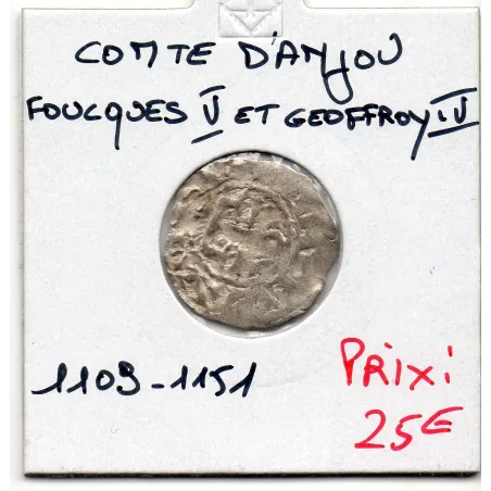 Comté d'Anjou, Foulques V et Geoffroy IV, (1109-1151) Denier