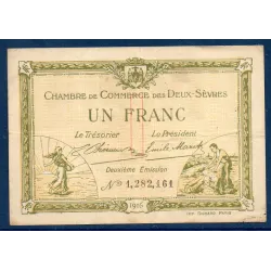 Niort 1 franc, TTB, 10.7.1916 Pirot 93.8 Billet de la chambre de Commerce
