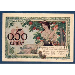 Nice 50 Centimes, TTB, 30.4.1920 Pirot 91.9 Billet de la chambre de Commerce