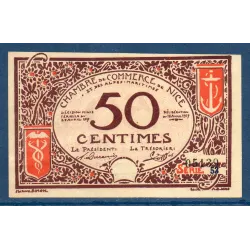 Nice 50 Centimes, Sup, 25.4.1917 Pirot 91.6 Billet de la chambre de Commerce