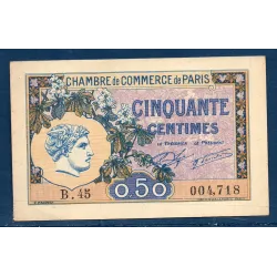 Paris 50 centimes, Spl, 10.3.1920 Pirot 97.31 Billet de la chambre de commerce