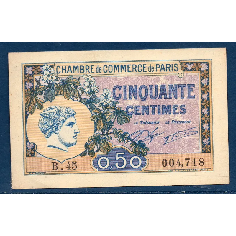 Paris 50 centimes, Spl, 10.3.1920 Pirot 97.31 Billet de la chambre de commerce Paris 50 centimes, Spl, 10.3.1920 Pirot 97.31 Billet de la chambre de commerce