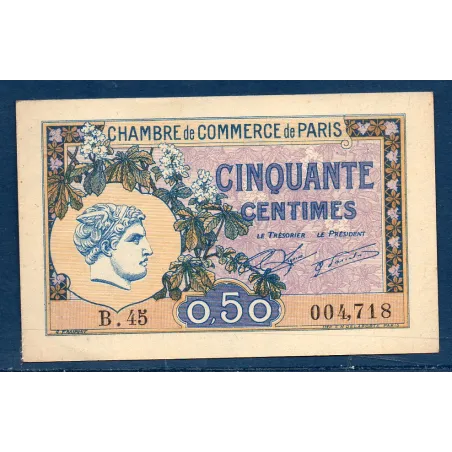 Paris 50 centimes, Spl, 10.3.1920 Pirot 97.31 Billet de la chambre de commerce