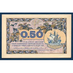 Paris 50 centimes, Spl, 10.3.1920 Pirot 97.31 Billet de la chambre de commerce