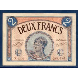 Paris 2 francs, TTB, 10.3.1920 Pirot 97.28 Billet de la chambre de commerce