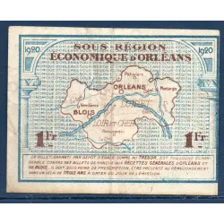 Orléans et Blois, 1 franc, TB, 1.6.1920 Pirot 96.3 Billet de la chambre de Commerce