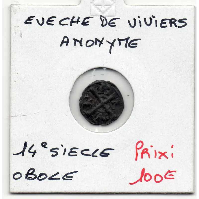 Languedoc, Eveché de Viviers anonyme (14ème siècle) Obole