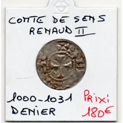 Champagne, Comté de Sens, Anonyme Renaud II (1000-1031) Denier