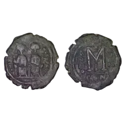 Follis Justin II et Sophie (568-569), SB 360 atelier Constantinople 2eme officine