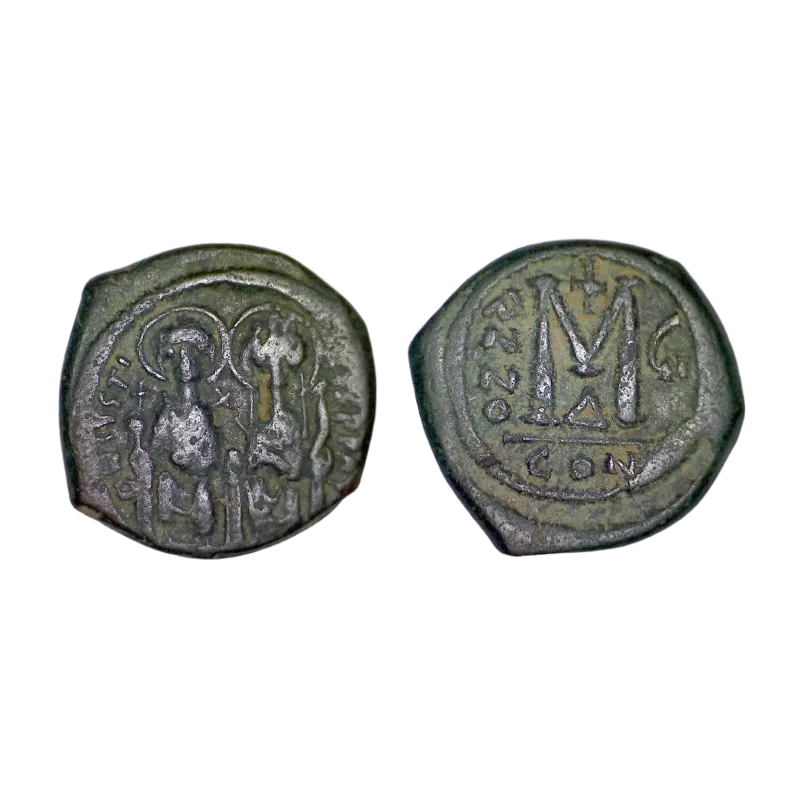 Follis Justin II et Sophie (571-572), SB 360 atelier Constantinople 4eme officine