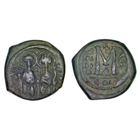 Follis Justin II et Sophie (571-572), SB 360 atelier Constantinople 4eme officine