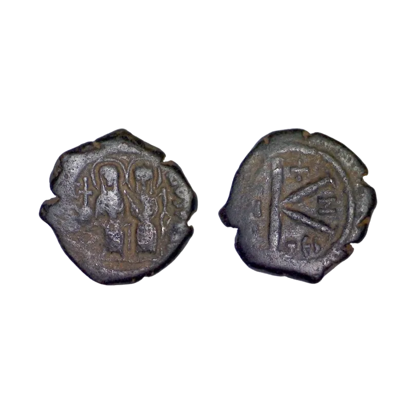 Demi Follis Justin II et Sophie (571-572), SB 366 atelier Thessalonique Demi Follis Justin II et Sophie (571-572), SB 366 atelier Thessalonique