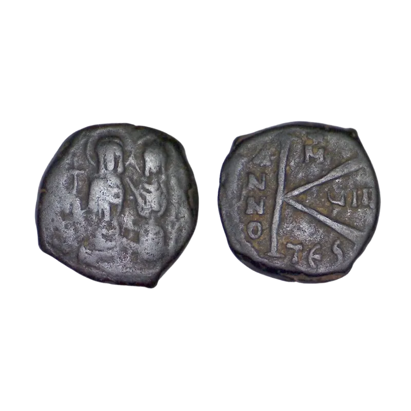 Demi Follis Justin II et Sophie (571-572), SB 366 atelier Thessalonique Demi Follis Justin II et Sophie (571-572), SB 366 atelier Thessalonique