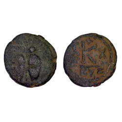 Demi Follis Justin II et Sophie (574-575), SB 373 atelier Cyzique