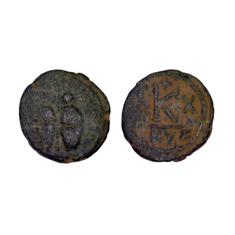 Demi Follis Justin II et Sophie (574-575), SB 373 atelier Cyzique
