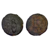 Demi Follis Justin II et Sophie (574-575), SB 373 atelier Cyzique