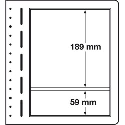 feuilles LB, 2 compartiments, 190x189 mm, 190x59 mm