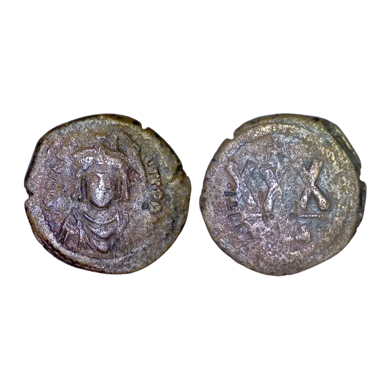 3/4 Follis Tibère II (578-582) SB 445 atelier Cyzique 3/4 Follis Tibère II (578-582) SB 445 atelier Cyzique