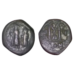 Follis Héraclius et Heraclius Constantine (614-615) SB 805 atelier Constantinople
