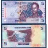 Sierra Leone P.36, neuf Billet de 5 leones 2022 Sengbe Pieh