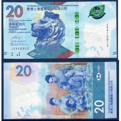 Hong Kong P.218b, TTB Billet de 20 dollars 2020 Tea Party