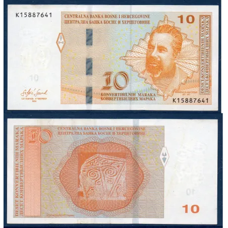 Bosnie P.80d, TTB Billet de 10 Mark Convertible 2024 Dizdar
