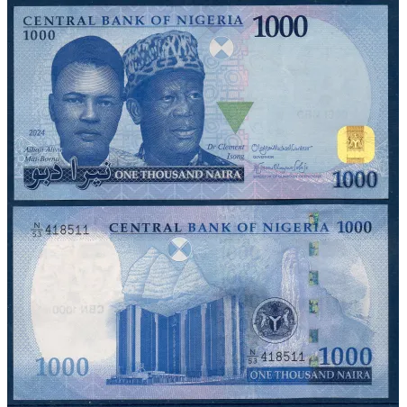 Nigeria P.49c, Spl Billetde 1000 Naira 2024 Mai-Bornu et Isong