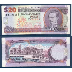 Barbade P.63A, TB Billet de 20 dollars 2000 Samuel Jackman Prescod