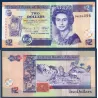 Belize P.66e, TTB Billet de 2 dollars 2005 Ruines Maya