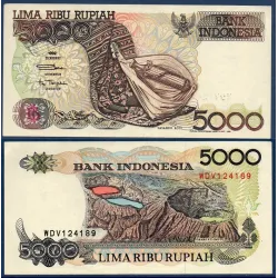 Indonésie Pick N°130f, Billet de banque de 5000 Rupiah 1997