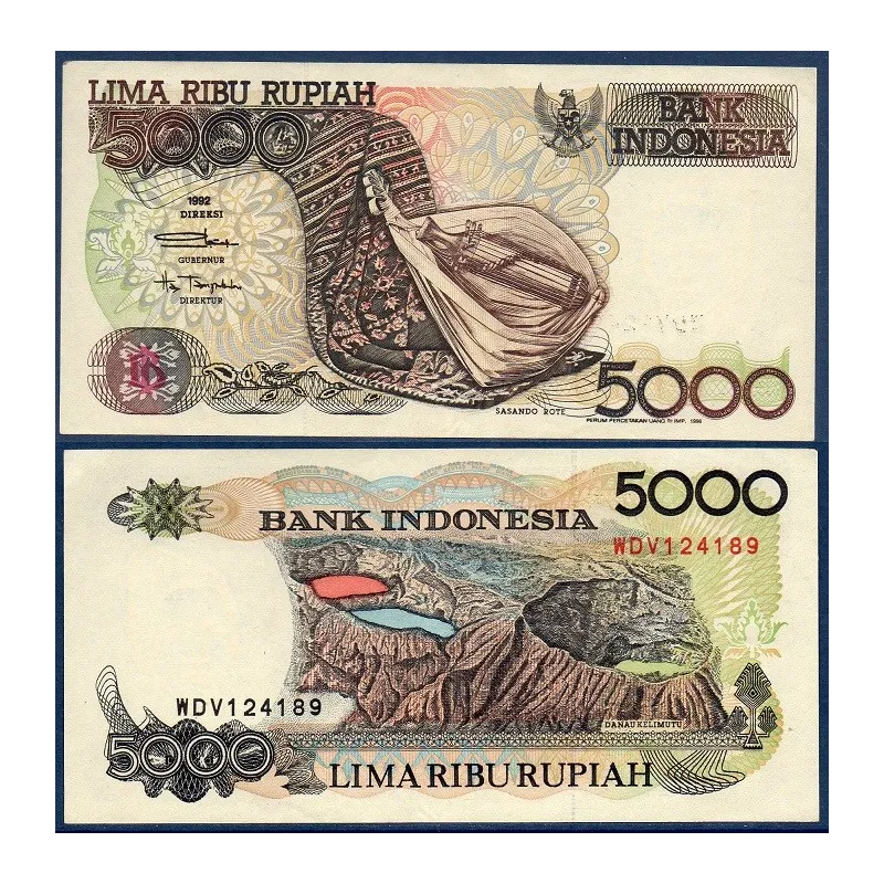 Indonésie Pick N°130f, Billet de banque de 5000 Rupiah 1997 Indonésie Pick N°130f, Billet de banque de 5000 Rupiah 1997