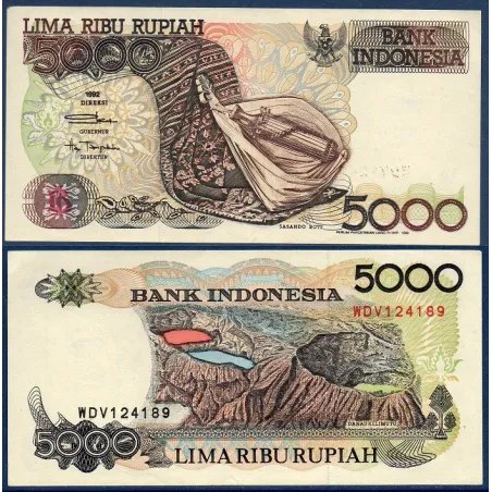 Indonésie Pick N°130f, Billet de banque de 5000 Rupiah 1997