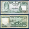 Nepal P.34f, TTB Billet de 100 rupees 1995-2000 Rhinoceros