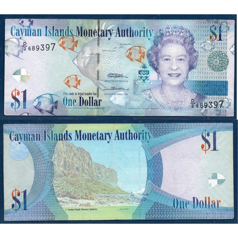 Cayman P.38b, TB Billet de 1 dollar 2010 Rocky Cliff Cayman P.38b, TB Billet de 1 dollar 2010 Rocky Cliff