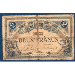 Périgueux 2 francs, AB, 24.6.1916 Pirot 98.20 Billet de la chambre de commerce