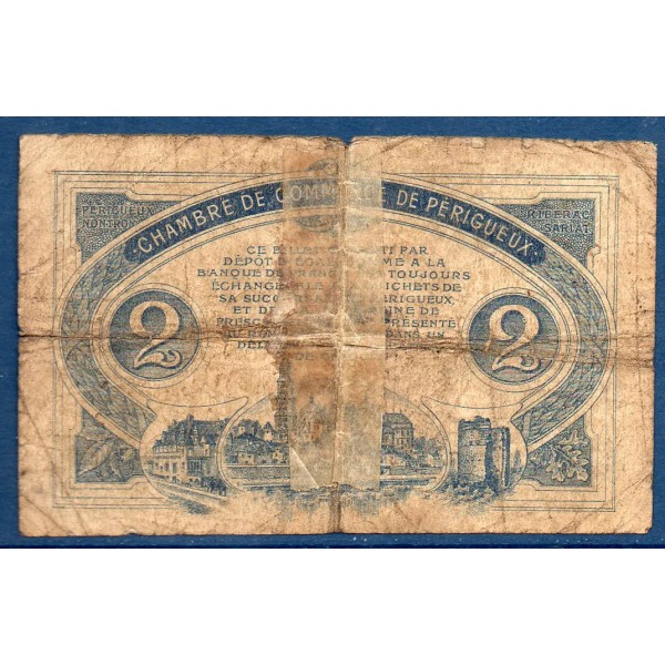 Périgueux 2 francs, AB, 24.6.1916 Pirot 98.20 Billet de la chambre de commerce