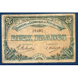 Périgueux 2 francs, TB-, 25.8.1914 Pirot 98.6 Billet de la chambre de commerce