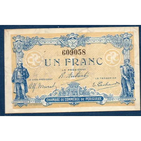 Périgueux 1 franc, TTB, 5.11.1917 Pirot 98.23 Billet de la chambre de commerce