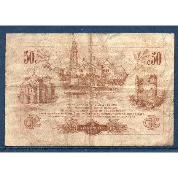 Périgueux 50 centimes, TB, 5.11.1917 Pirot 98.23 Billet de la chambre de commerce