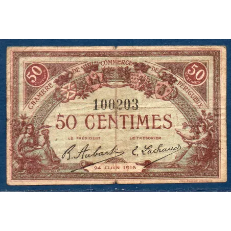 Périgueux 50 centimes, B, 24.6.1916 Pirot 98.16 Billet de la chambre de commerce
